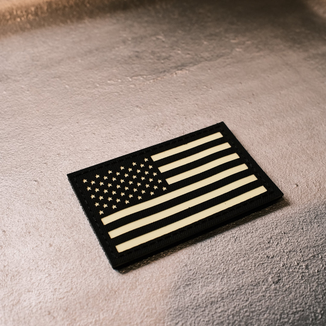 Laser Cut US Flag 3x2" Patch - UGM Glow Countycomm