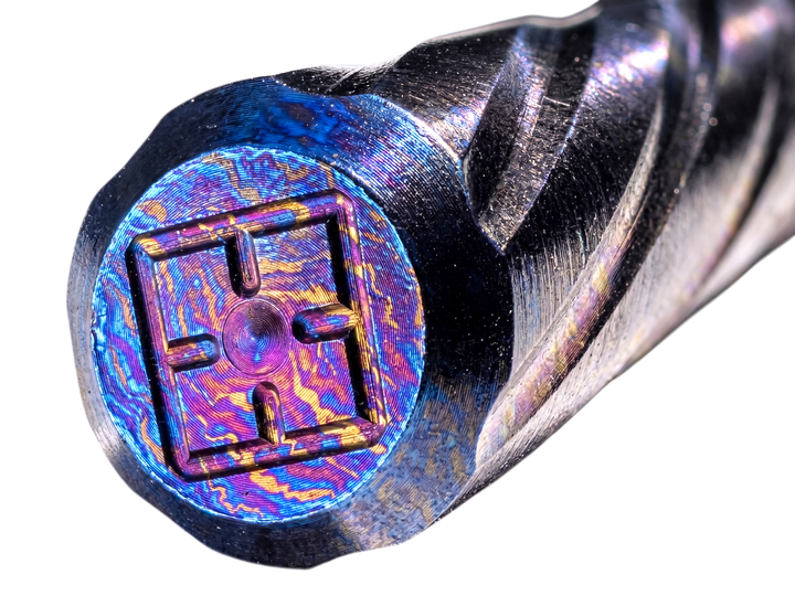 Timascus Bolt Action Pen - MaxMadCo Design - Spiral - Plasma Finish Countycomm