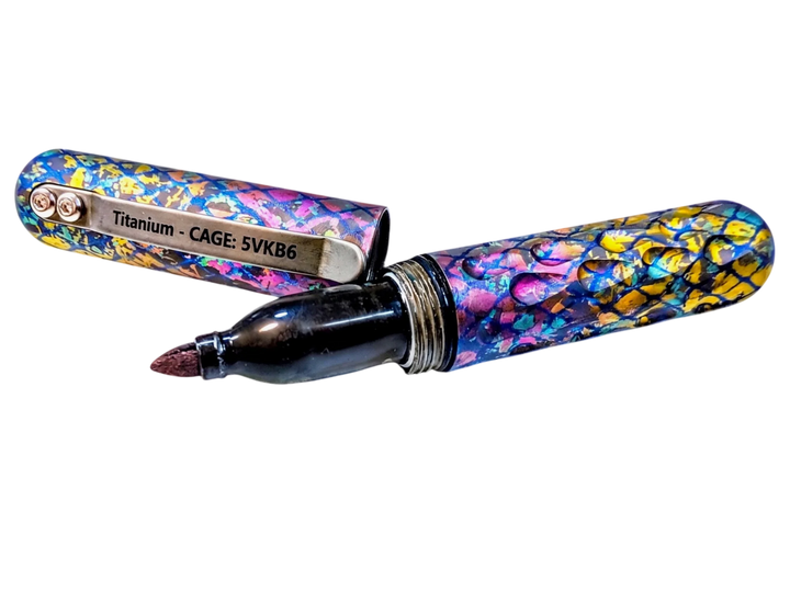 Signator Junior - Titanium Permanent Marker / Vault by Maratac® Chaotic Aurora Pattern Countycomm