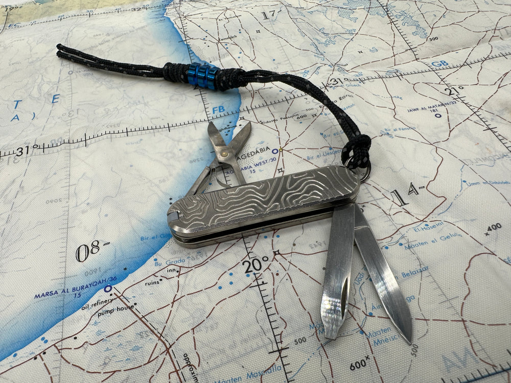 58mm Titanium Scales + Classic Swiss Army Knife Kit Countycomm