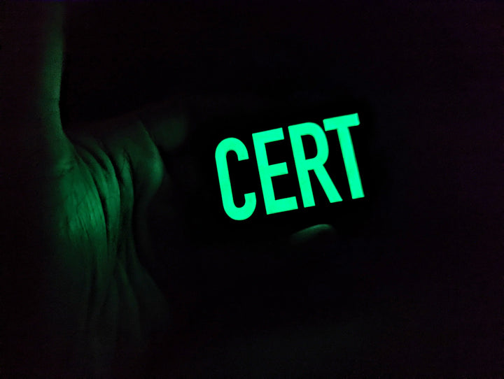 "CERT" 2"X3" PVC Glow Patch Countycomm
