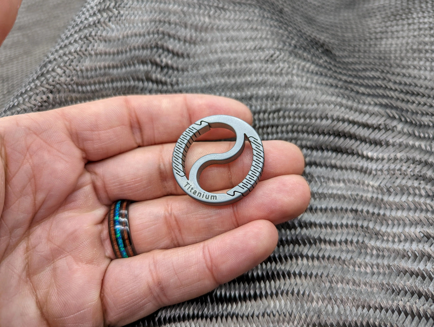 鈦金屬 雙彈簧鎖匙環