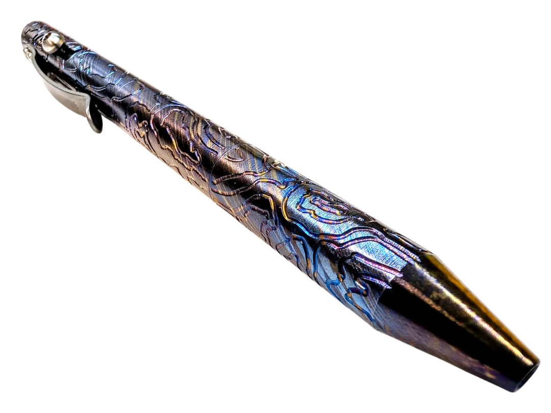 Timascus Bolt Action Pen - MaxMadCo Design - Plasma Finish Countycomm