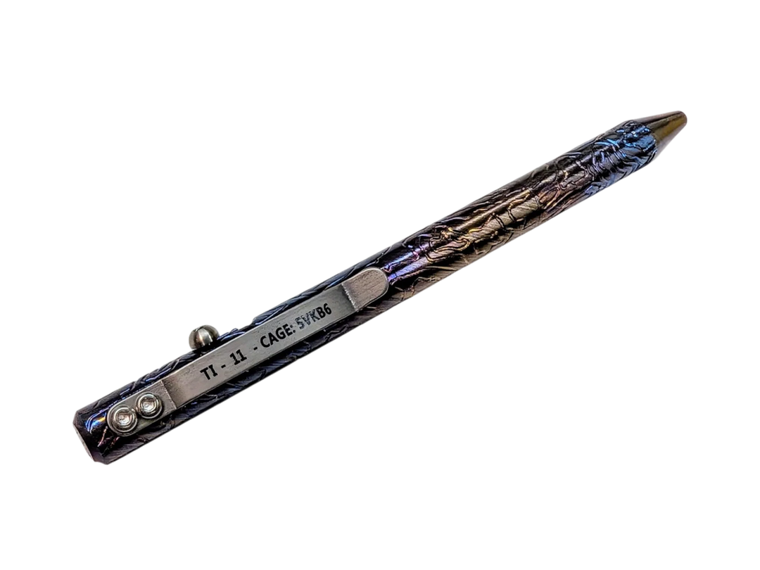 Timascus Bolt Action Pen - MaxMadCo Design - Plasma Finish Countycomm