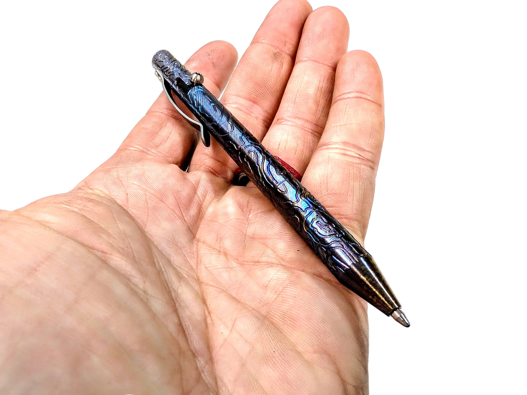 Timascus Bolt Action Pen - MaxMadCo Design - Plasma Finish Countycomm