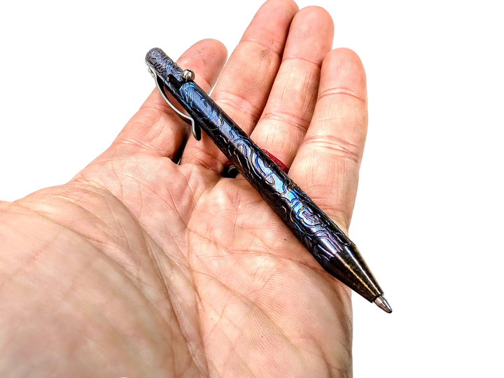 Timascus Bolt Action Pen - MaxMadCo Design - Plasma Finish Countycomm