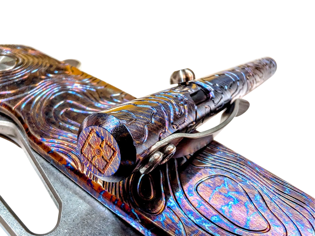 Timascus Bolt Action Pen - MaxMadCo Design - Plasma Finish Countycomm
