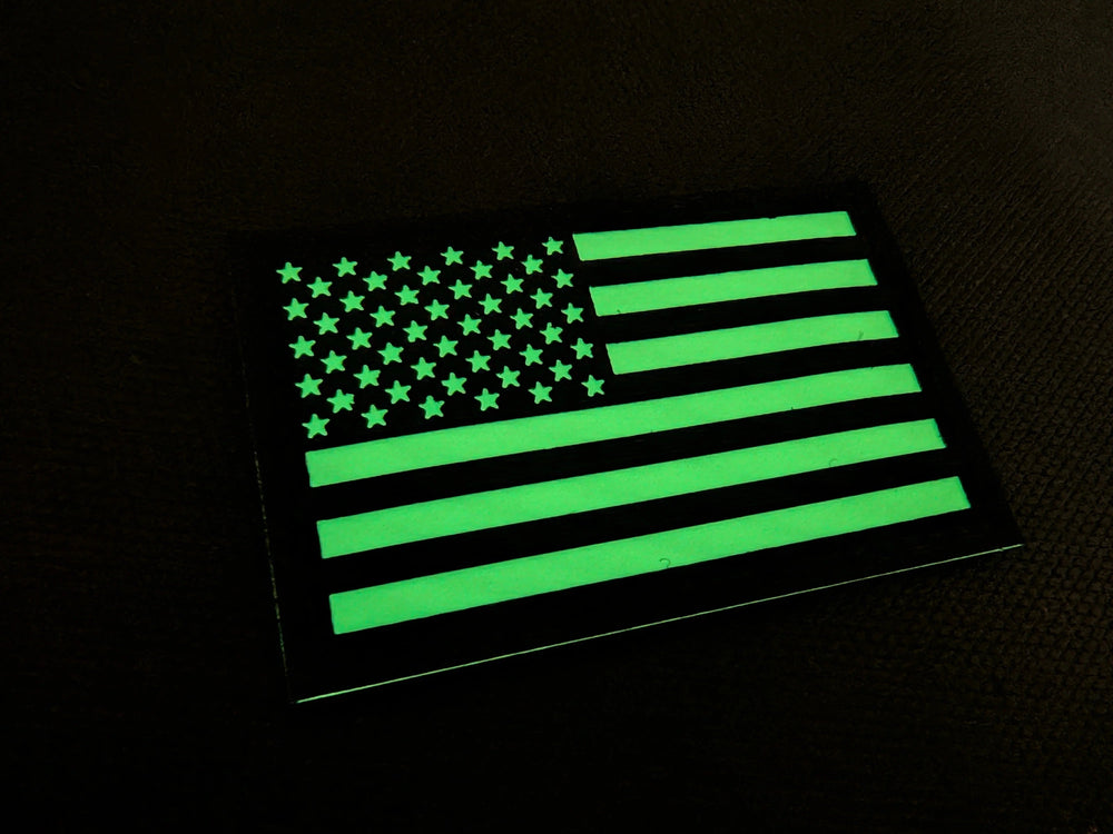 Laser Cut US Flag 3x2" Patch - UGM Glow Countycomm