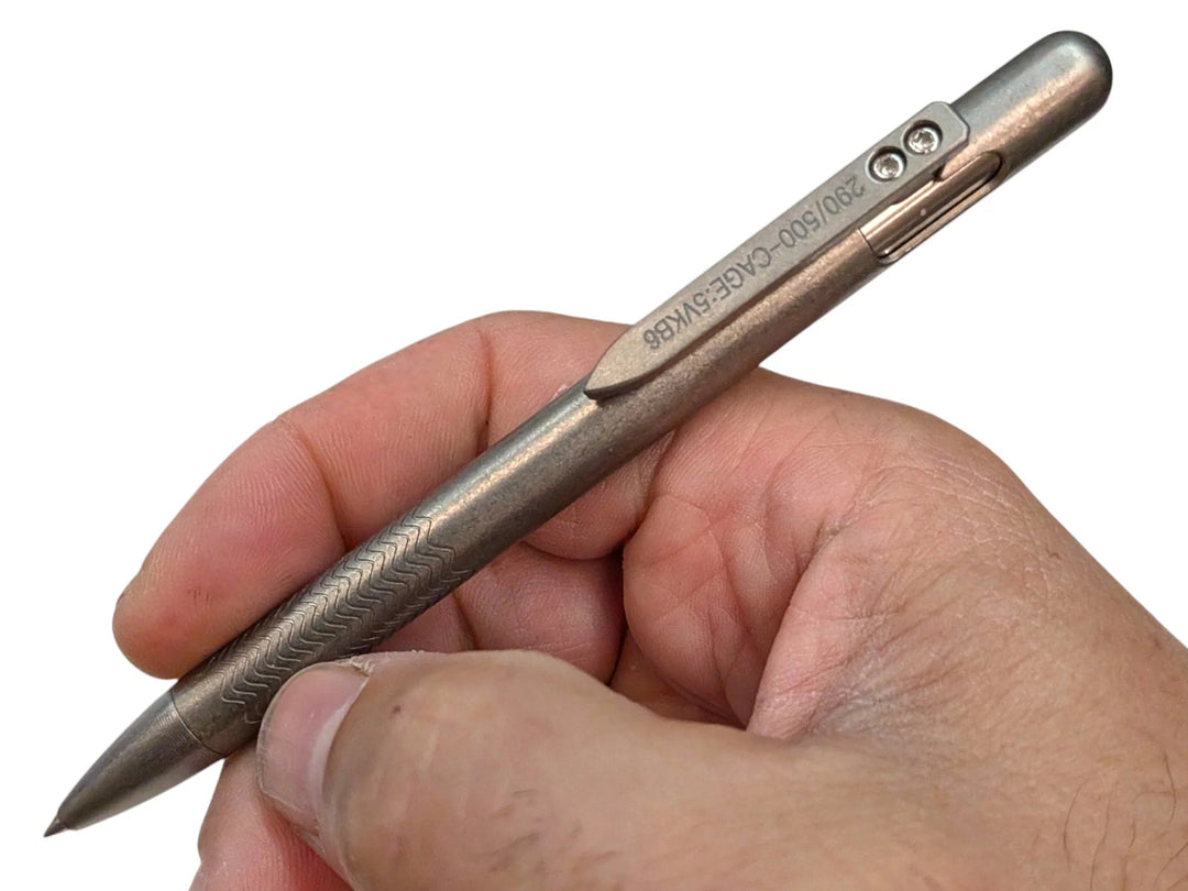 Bolt Action Titanium Flight Suit Pen by Maratac® - Gen 3 Countycomm