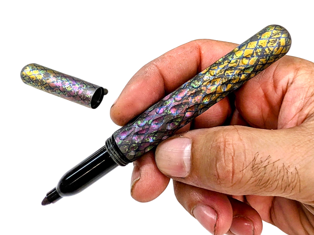 Signator Titanium Permanent Marker / Vault by Maratac® - Chaotic Aurora Pattern Countycomm