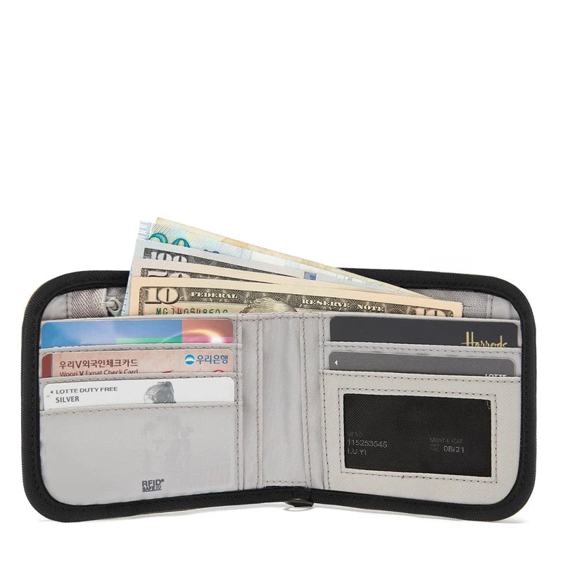 Pacsafe® RFIDsafe™ V100 RFID blocking bifold wallet FEVERGUY