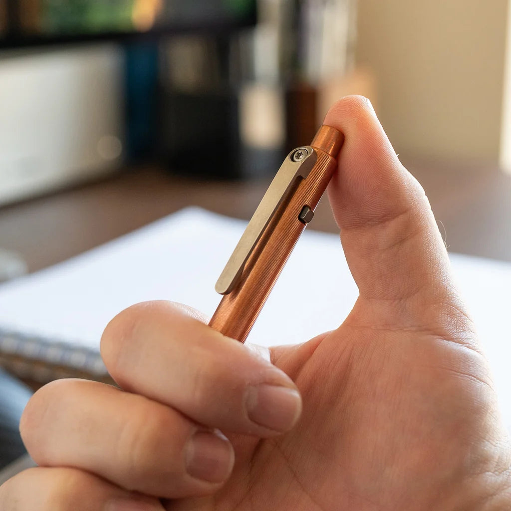 Copper Side Click Pen Tactile Turn