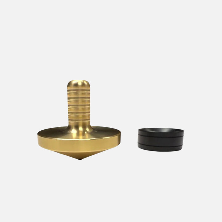 Tip Top - Tungsten / Brass - Spinning Top + Delrin Stand by Maratac® Countycomm