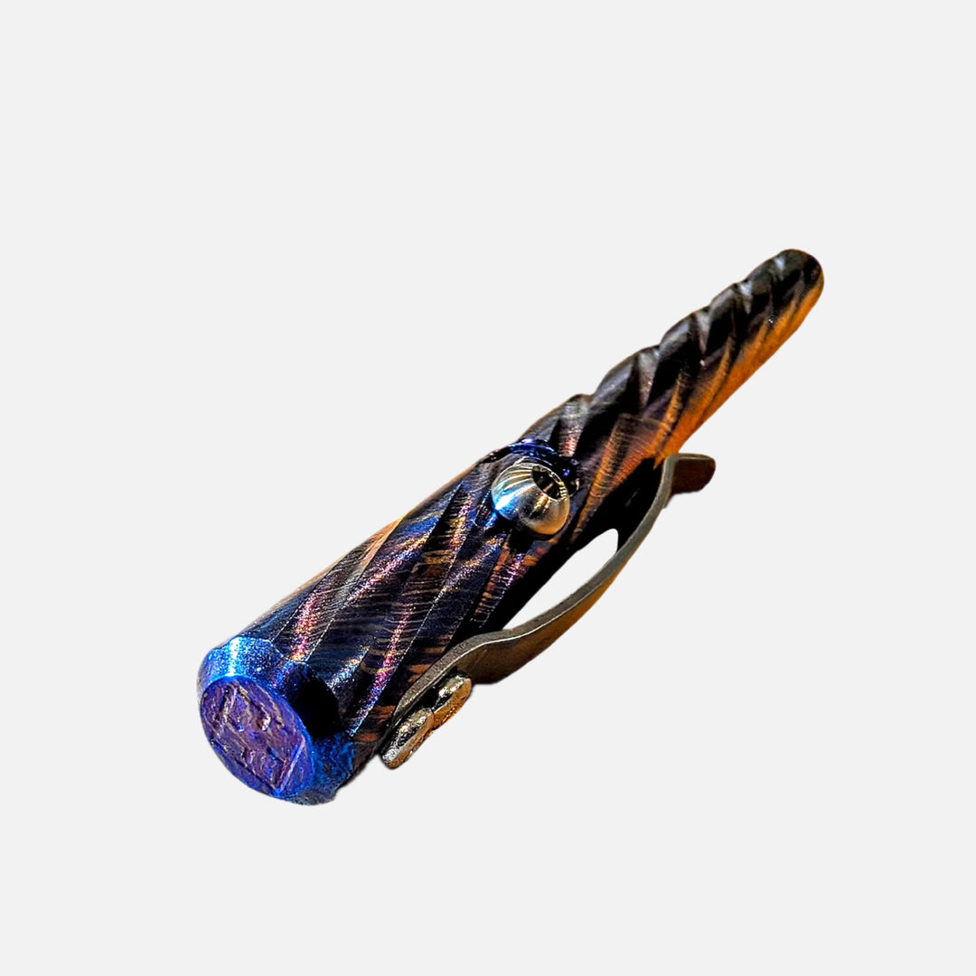 Timascus Bolt Action Pen - MaxMadCo Design - Spiral - Plasma Finish Countycomm