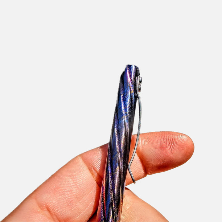 Timascus Bolt Action Pen - MaxMadCo Design - Spiral - Plasma Finish Countycomm