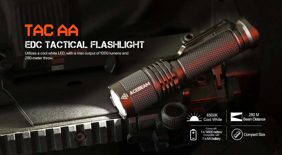 Exclusive Acebeam TAC Flashlight AA / 14500 (Includes USB-C 14500 – FEVERGUY