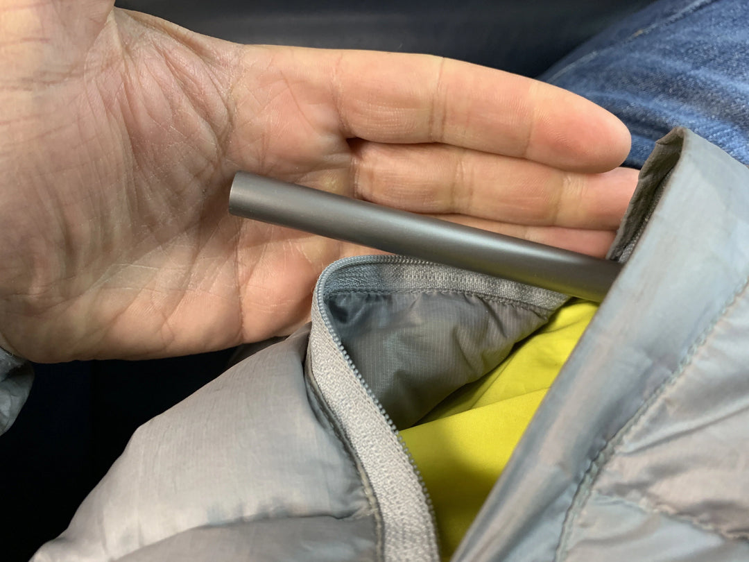 Angled Tip Massive Poseidon Ti-Straw - Ultra Lightweight Titanium Countycomm