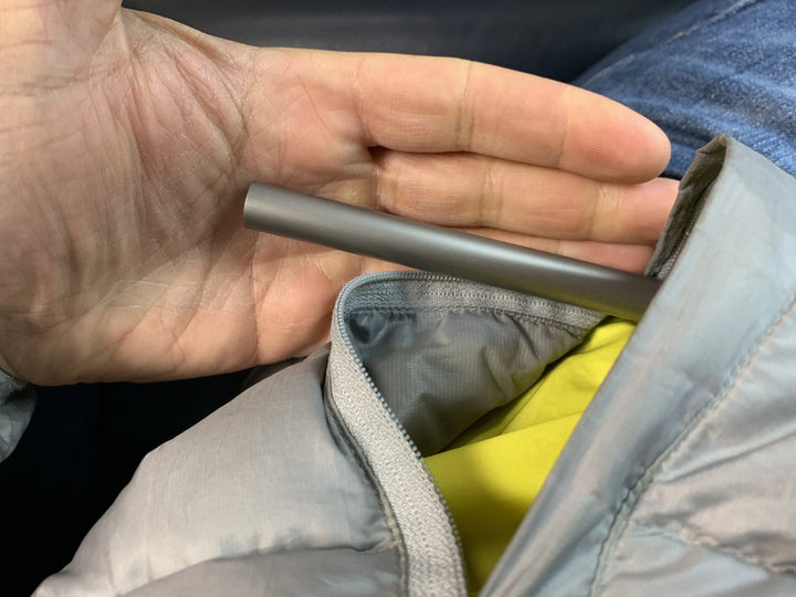 Angled Tip Massive Poseidon Ti-Straw - Ultra Lightweight Titanium Countycomm