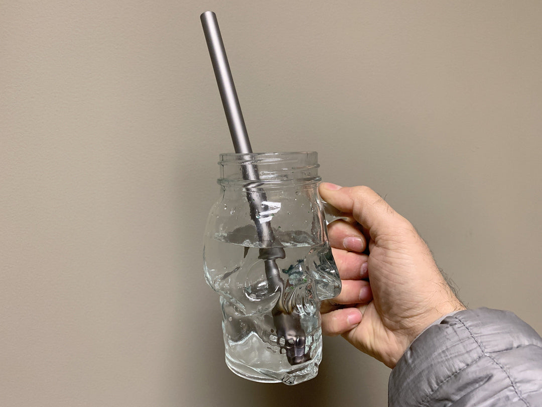 Angled Tip Massive Poseidon Ti-Straw - Ultra Lightweight Titanium Countycomm