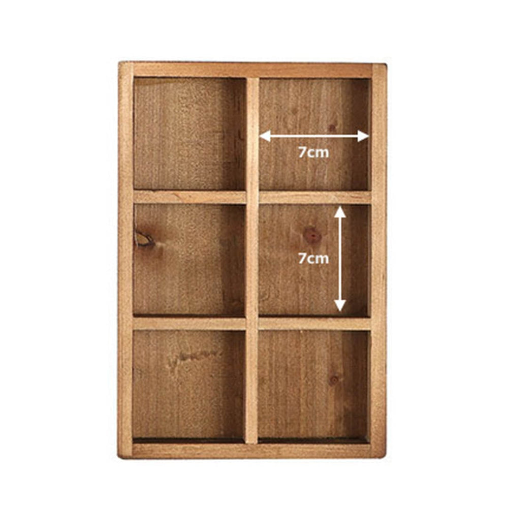 6 PARTITION WOODEN BOX DULTON