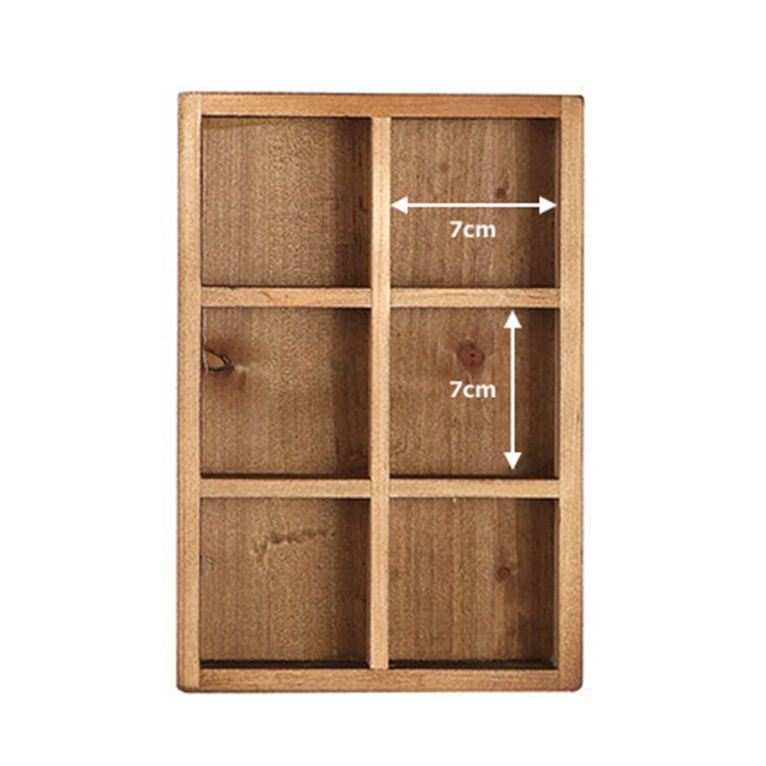 6 PARTITION WOODEN BOX DULTON
