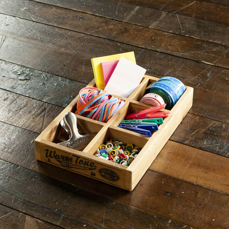 6 PARTITION WOODEN BOX DULTON