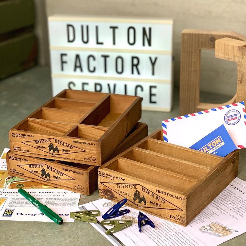 WOODEN BOX FOR POSTCARDS NATURAL DULTON