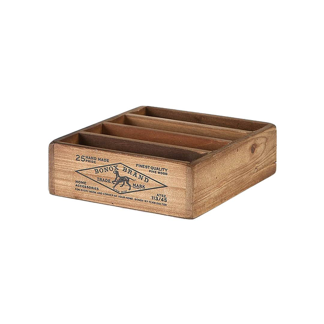 WOODEN BOX FOR POSTCARDS NATURAL DULTON