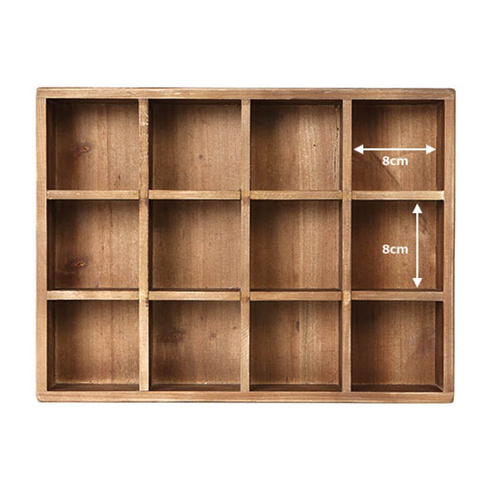12 PARTITION WOODEN BOX H65 DULTON