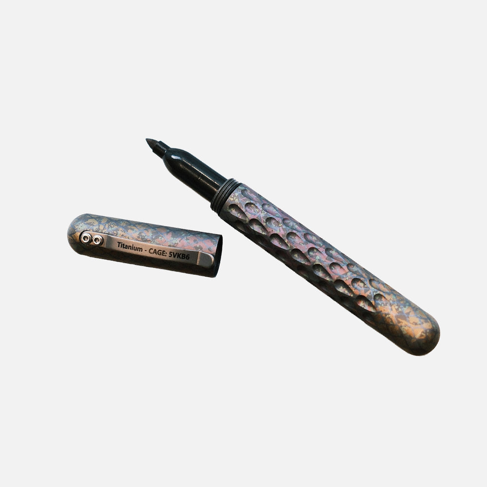 Signator Titanium Permanent Marker / Vault by Maratac® - Chaotic Aurora Pattern Countycomm