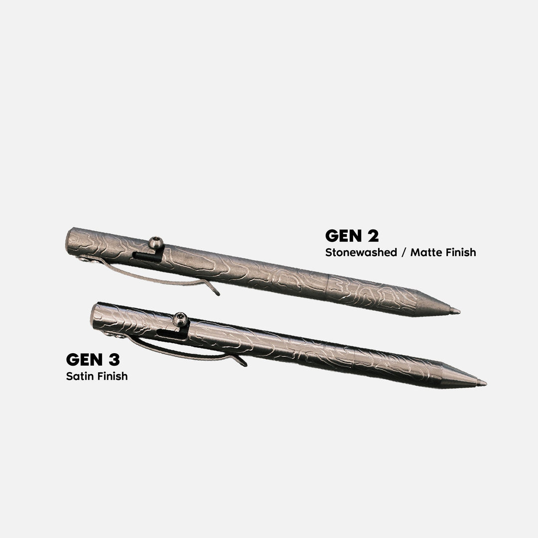 MaxMadCo Design - Titanium - Bolt Action Pen - Gen 3 Countycomm