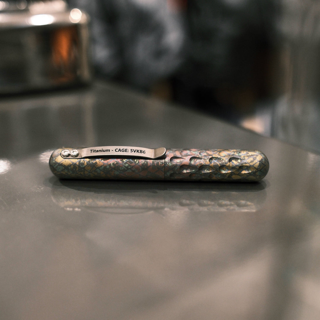 Signator Junior - Titanium Permanent Marker / Vault by Maratac® Chaotic Aurora Pattern Countycomm