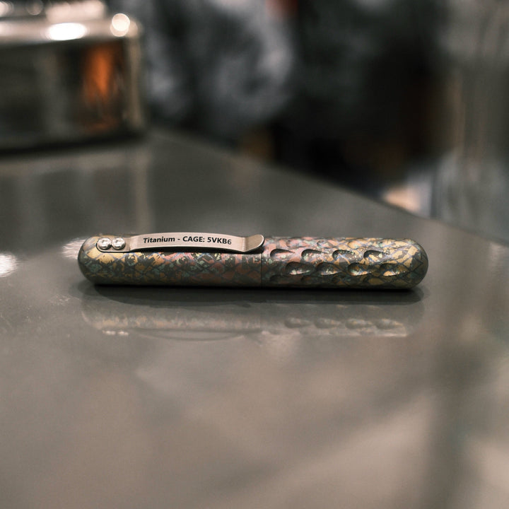 Signator Junior - Titanium Permanent Marker / Vault by Maratac® Chaotic Aurora Pattern Countycomm