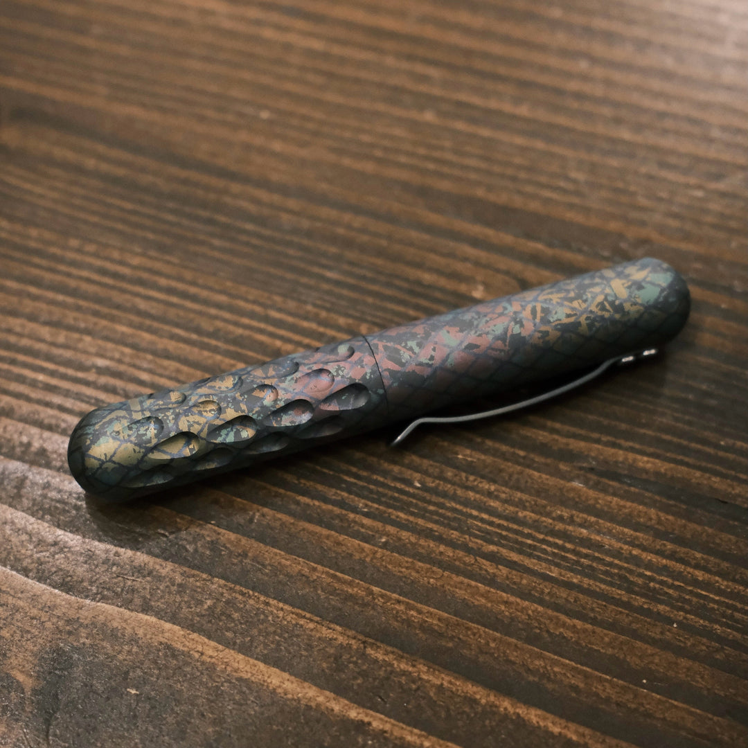 Signator Junior - Titanium Permanent Marker / Vault by Maratac® Chaotic Aurora Pattern Countycomm