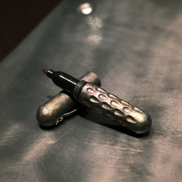 Signator Junior - Titanium Permanent Marker / Vault by Maratac® Chaotic Aurora Pattern Countycomm