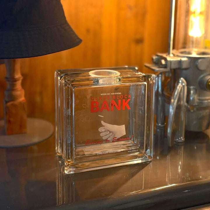 Glass Block Bank Square DULTON