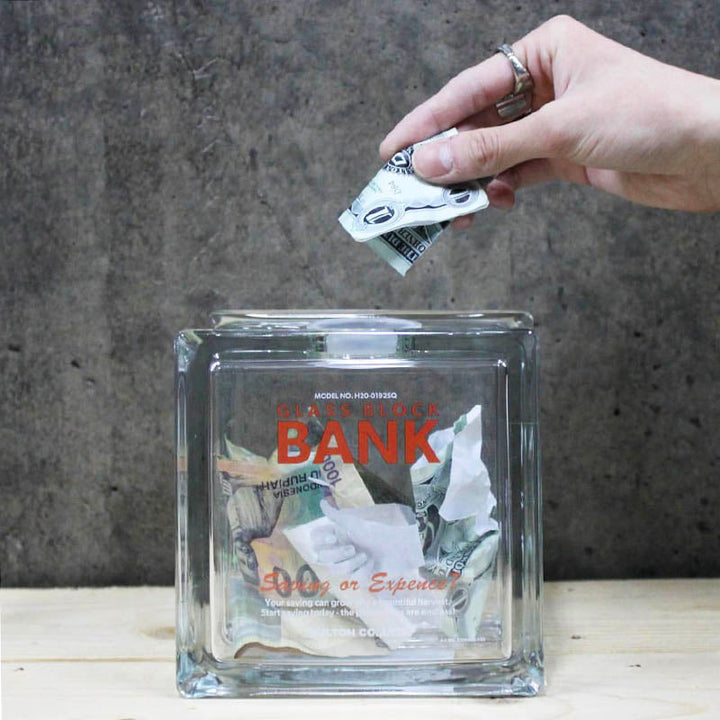 Glass Block Bank Square DULTON