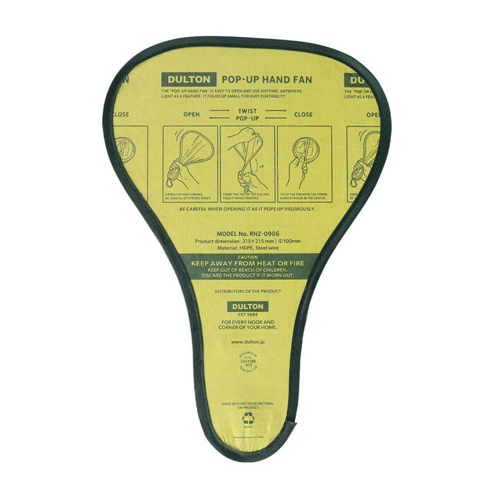 Pop-Up Hand Fan DULTON