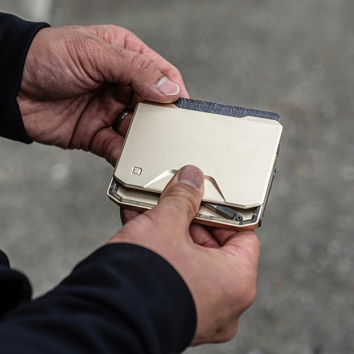 SK1 SPECIAL EDITION CHAMPAGNE GOLD SLIDE KICK WALLET Dango