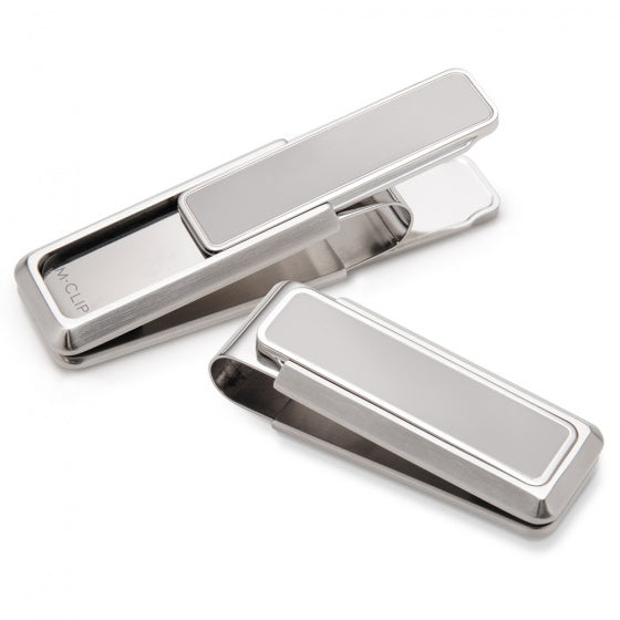 M-Clip - Stainless Brushed With Polished Border Money Clip