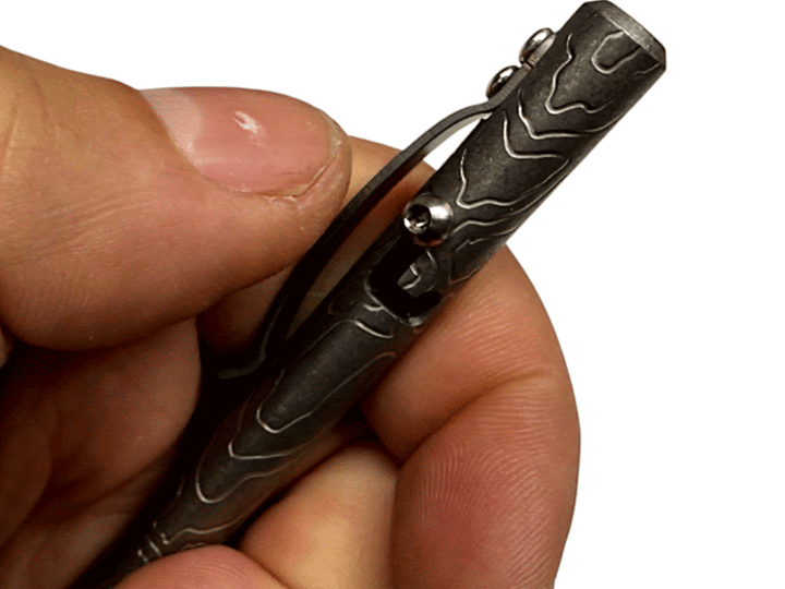 Timascus Bolt Action Pen - MaxMadCo Design - Spiral - Plasma Finish Countycomm