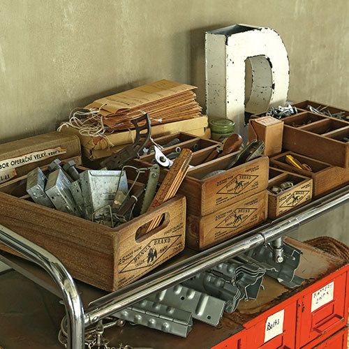 12 PARTITION WOODEN BOX H65 DULTON