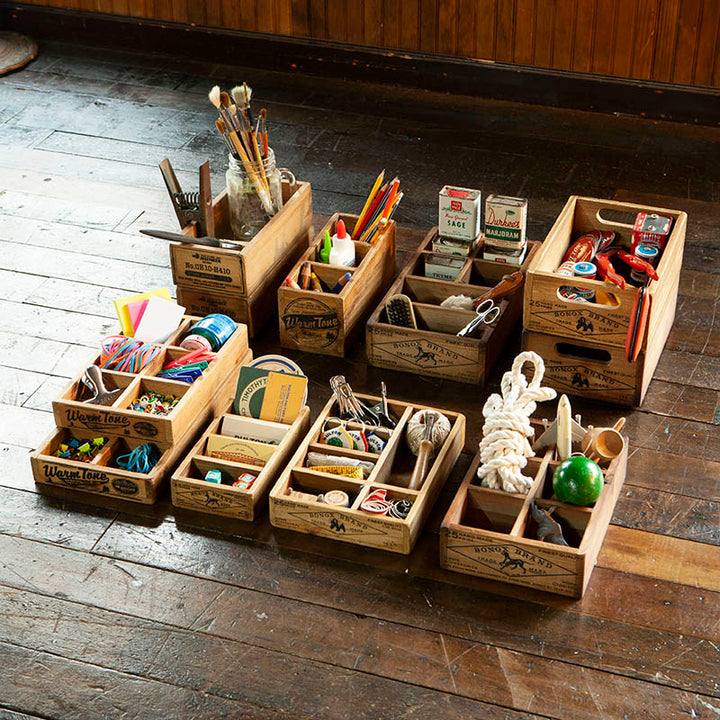 WOODEN ORGANISER BOX DULTON