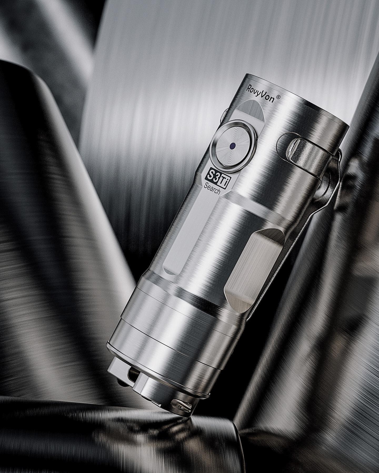 ロビーボン　S3チタン RovyVon S3 Ti Titanium LED Flashlight,1800 Lumen Super