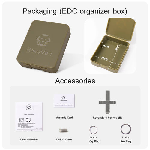 Angel Eyes E1 Hybrid Keychain with Metal Switch RovyVon