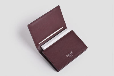 Faire Leather Co. - Specter Business Cardholder | VT Dark Brown - FEVERGUY