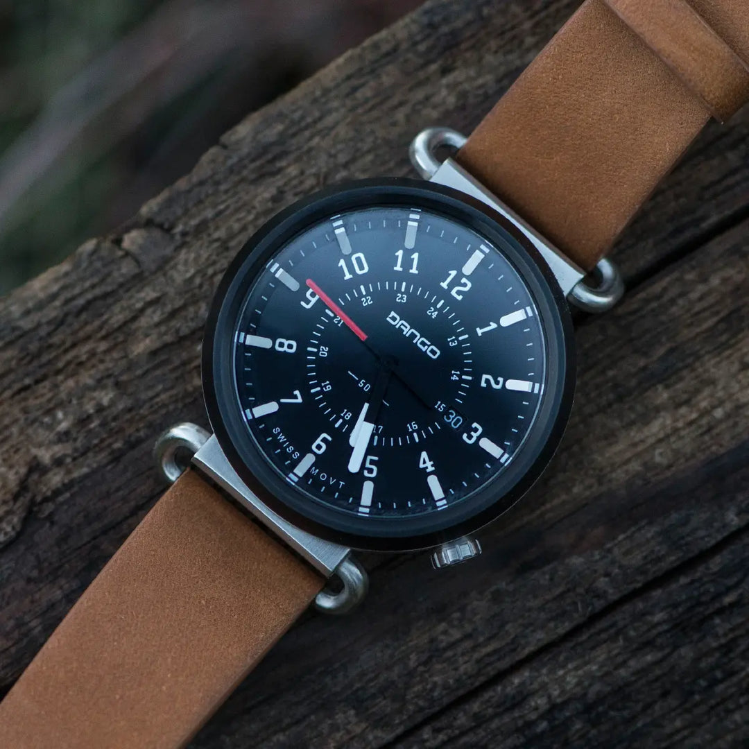 DANGO - TK-01 - Trek Watch | Horween Leather Straps - FEVERGUY