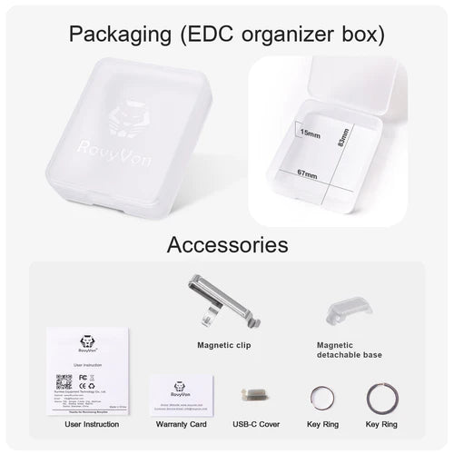 A8 USB-C Keychain Flashlight with sidelights | Gen 4 RovyVon