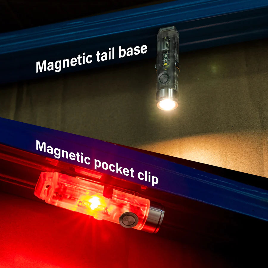 A8 USB-C Keychain Flashlight with sidelights | Gen 4 RovyVon