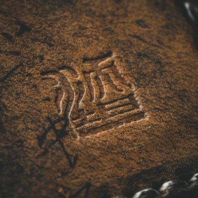 Wotancraft - "Path of War" Calligraphy Leather Money Clip